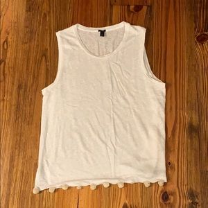 J Crew White Tank Top Tee
